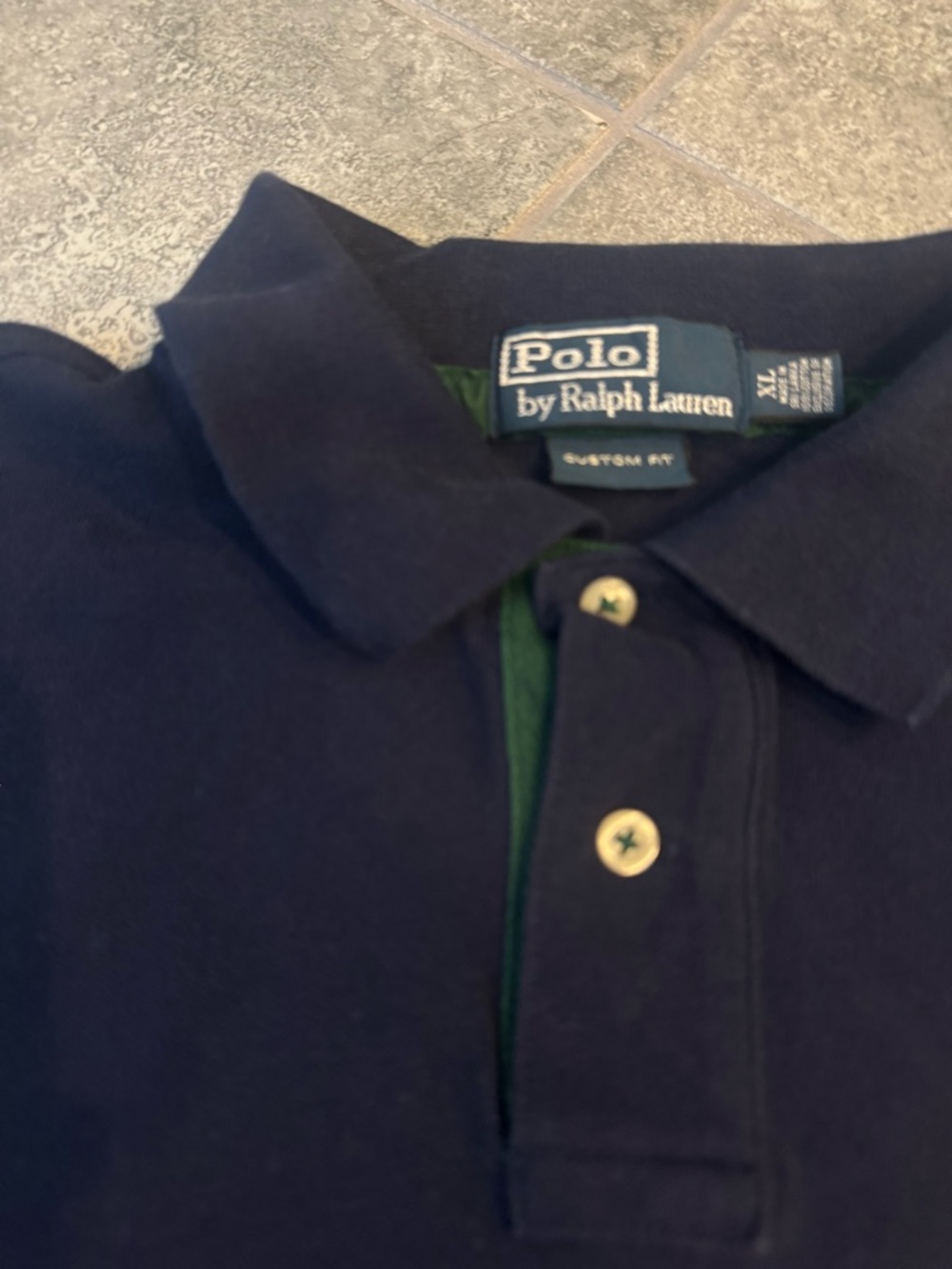 Polo Ralph Lauren yellow big pony navy polo shirt men’s XL - Picture 5 of 6